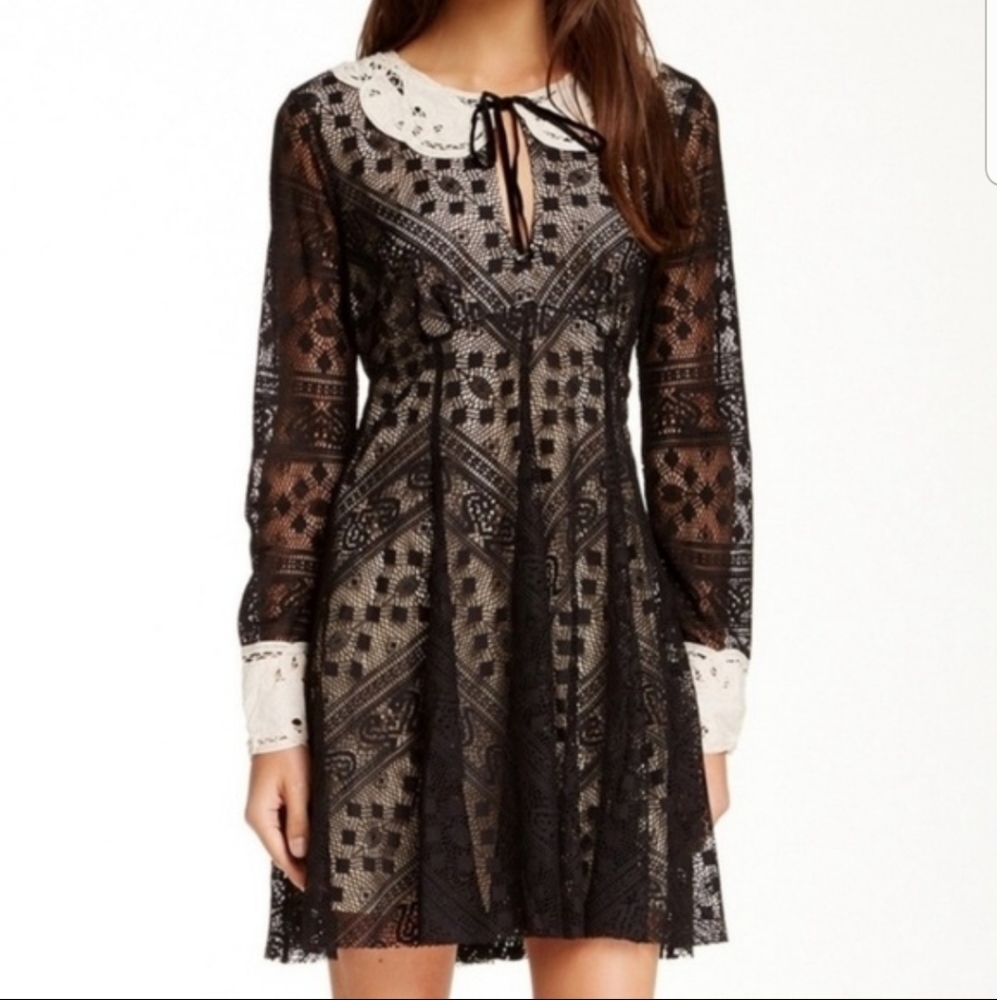 Free People Talk that Talk Peter Pan Collar Dress